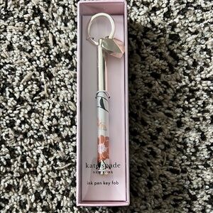 NWT Kate Spade Floral Ink Pen Key Fob
